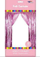 Light Pink 3’X8′ Metallic Fringe Foil Curtain
