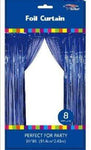 SoNice Party Supplies Royal blue 3’ x 8′ Metallic Fringe Curtain