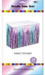 SoNice Party Supplies Unicorn Colors Metallic Table Skirt