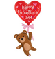 Valentine's Day Floating Bear 65″ Balloon