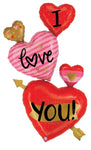 Special Delivery I Love You Hearts 65″ Foil Balloon by Betallic from Instaballoons
