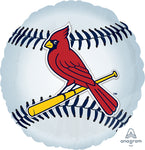 St. Louis Cardinals Baseball 18″ Foil Balloon by Anagram from Instaballoons