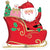 Starry Night Santa Sleigh 27″ Foil Balloon by Anagram from Instaballoons