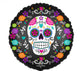 Sugar Skull & Marigolds Satin 18″ Balloon