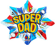 Super Dad Comic Starburst 28″ Foil Balloon by Convergram from Instaballoons