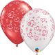 Swirl Hearts 11″ Latex Balloons (50 count)