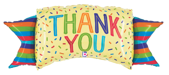 Thank You Banner 39″ Foil Balloon by Betallic from Instaballoons