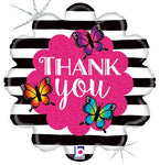 Thank You Radiant Butterfly 18″ Foil Balloon by Betallic from Instaballoons