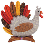 Thanksgiving Turkey Stand Up 29″ Foil Balloon by Betallic from Instaballoons
