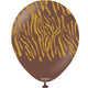 Tiger Animal Print Chocolate Brown 12″ Latex Balloons (25 count)