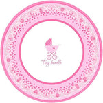 Tiny Bundle Pink Baby 10.5" Plates by Amscan from Instaballoons