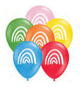 Rainbow Print Standard Surtido 14″ Globos de látex (25 unidades)