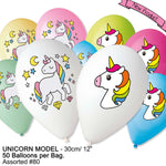 Unicorn Printed 12″ Latex Balloons by Gemar from Instaballoons
