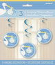 Baby Boy Stork Swirl Decoraciones (juego de 3 piezas)