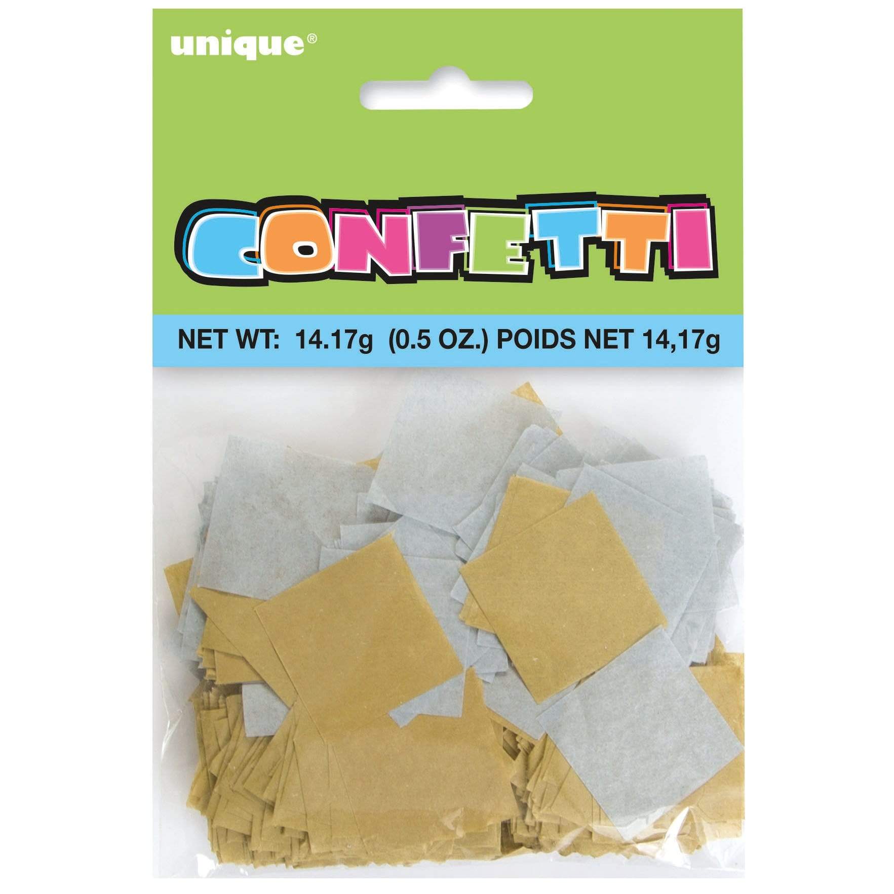 Square Silver & Gold Tissue Paper Confetti