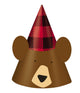 Bear Plaid Lumberjack Party Hats (8 count)