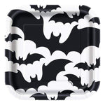 Unique Black Bats Halloween Square Dessert Plates 7″ (10 count)