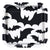 Unique Black Bats Halloween Square Dessert Plates 7″ (10 count)