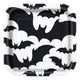 Platos de postre cuadrados Black Bats Halloween 7″ (10 unidades)