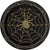 Unique Black & Gold Spider Web Round Dinner Plates 9″