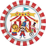 Unique Circus Carnival Round Dessert Plates 7″ (8 count)