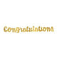 Felicitaciones Gold Script Banner 3.5 pies