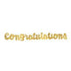 Congratulations Gold Script Banner 3.5 ft