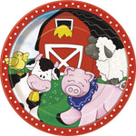 Unique Farm Friends Plates 9″ (8 count)