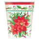 Vasos festivos de poinsettia de 9 oz (8 unidades)