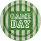 Game Day Football Round Dessert Plates 7″ (8 count)