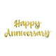 Gold Script Happy Anniversary Banner