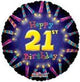 Happy 21st Birthday 18″ Balloon