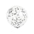 Unique Latex Ruby Red 12" Clear Confetti Balloons (pack of 6)