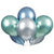 Unique Latex Blue, Green & Silver Platinum 11″ Latex Balloons (6 count)
