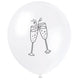 Champagne Glass Clink Balloons — 12″ Latex (pack of 8)