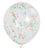 Unique Latex Clear 12" Latex Balloons with Confetti (6 count)