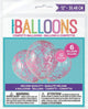 Globos de látex transparentes con confeti rosa intenso Globos de látex de 12″ (6 unidades)