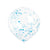 Unique Latex Clear Latex Prefilled Balloons with Powder Blue Confetti 12″ (6)