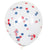 Unique Latex Clear with Red White Blue Star Confetti 16″ Latex Balloons (5 count)