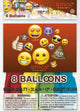 Emoji Globos de látex de 12″ (8 unidades)