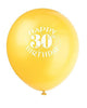 Globos de látex Happy 30th Birthday de 12" (6 unidades)