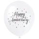 Globos de látex estampados Happy Anniversary de 12" (paquete de 8)