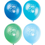 Unique Latex It's A Boy Baby Bib 12″ Latex Balloons (8 count)