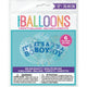 It's A Boy Clear Prefilled Balloons with Blue Confetti — 12″ Latex (pack of 6)