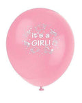 Unique Latex It's a Girl 12" Latex Balloons (6 count)