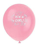 Globos de látex It's a Girl de 12" (6 unidades)