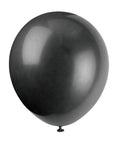 Jet Black 9″ Latex Balloons (20 count)
