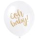 ¡Oh bebe! Globos para Baby Shower — 12" Impresos en Látex (paquete de 8)