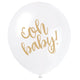Oh Baby! Baby Shower Balloons — 12″ Latex Printed (pack of 8)