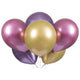 Pink, Purple & Gold Platinum 11″ Latex Balloons (6 count)